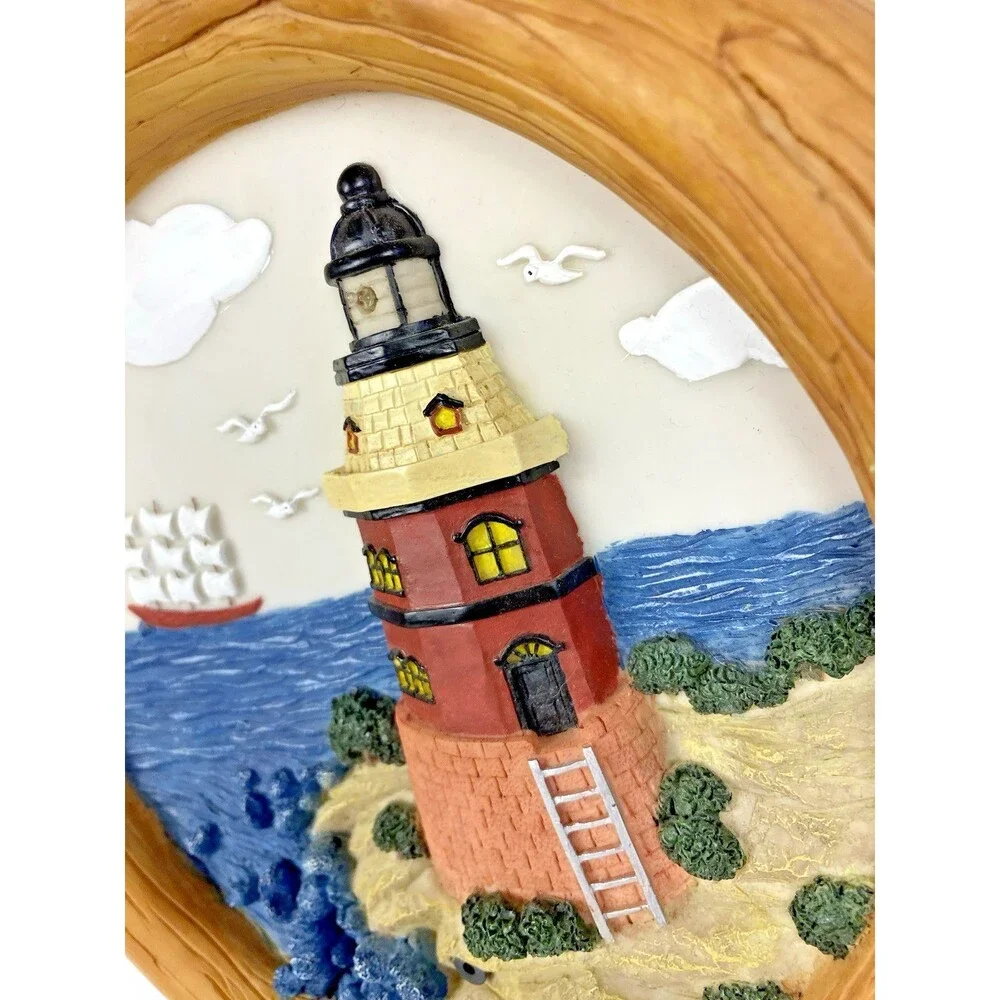 Harbors Edge Collection Ship Wheel Lighthouse w/Motion Sensor Light & Sound Vid